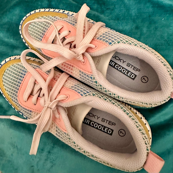 Women's LUCKY STEP Sneakers Size 7 White Pink Multi Spring colors - Picture 4 of 6